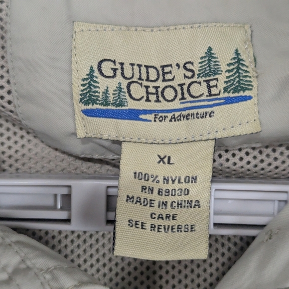 Guide's Choice XL Button Down Shirt Alaska Embroidered Tan - Picture 6 of 11